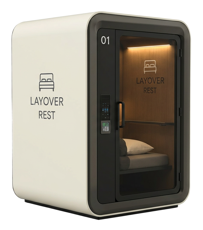 Layover Rest private passenger sleep pod